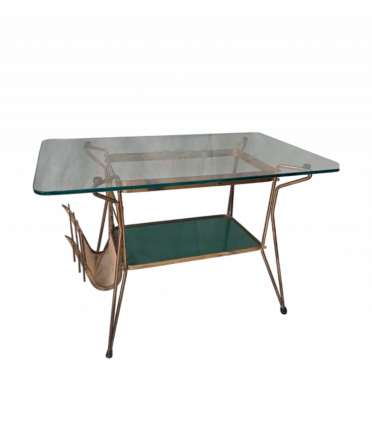 Coffee table with magazine rack attributed to Cesare Lacca, 1950s 12