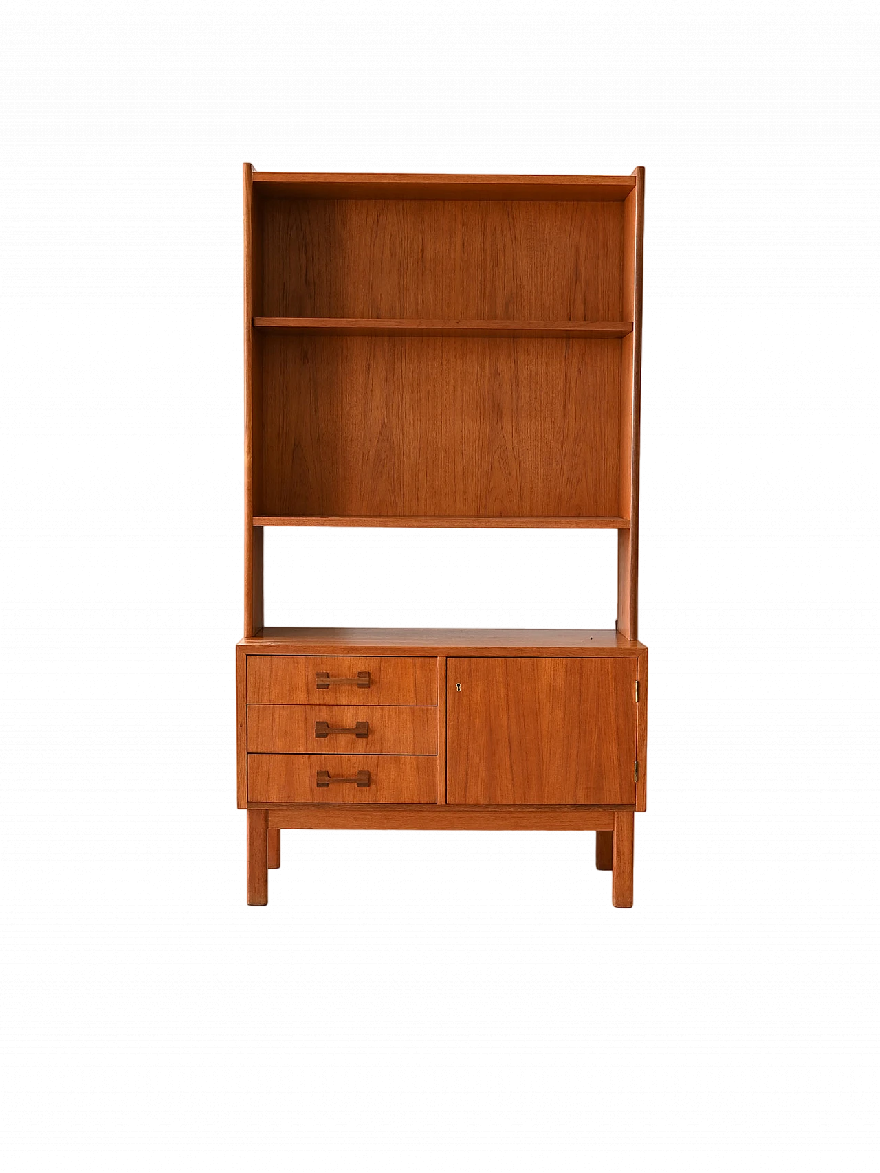 Wooden bookcase with drawers & hinged doors, 1960s 14