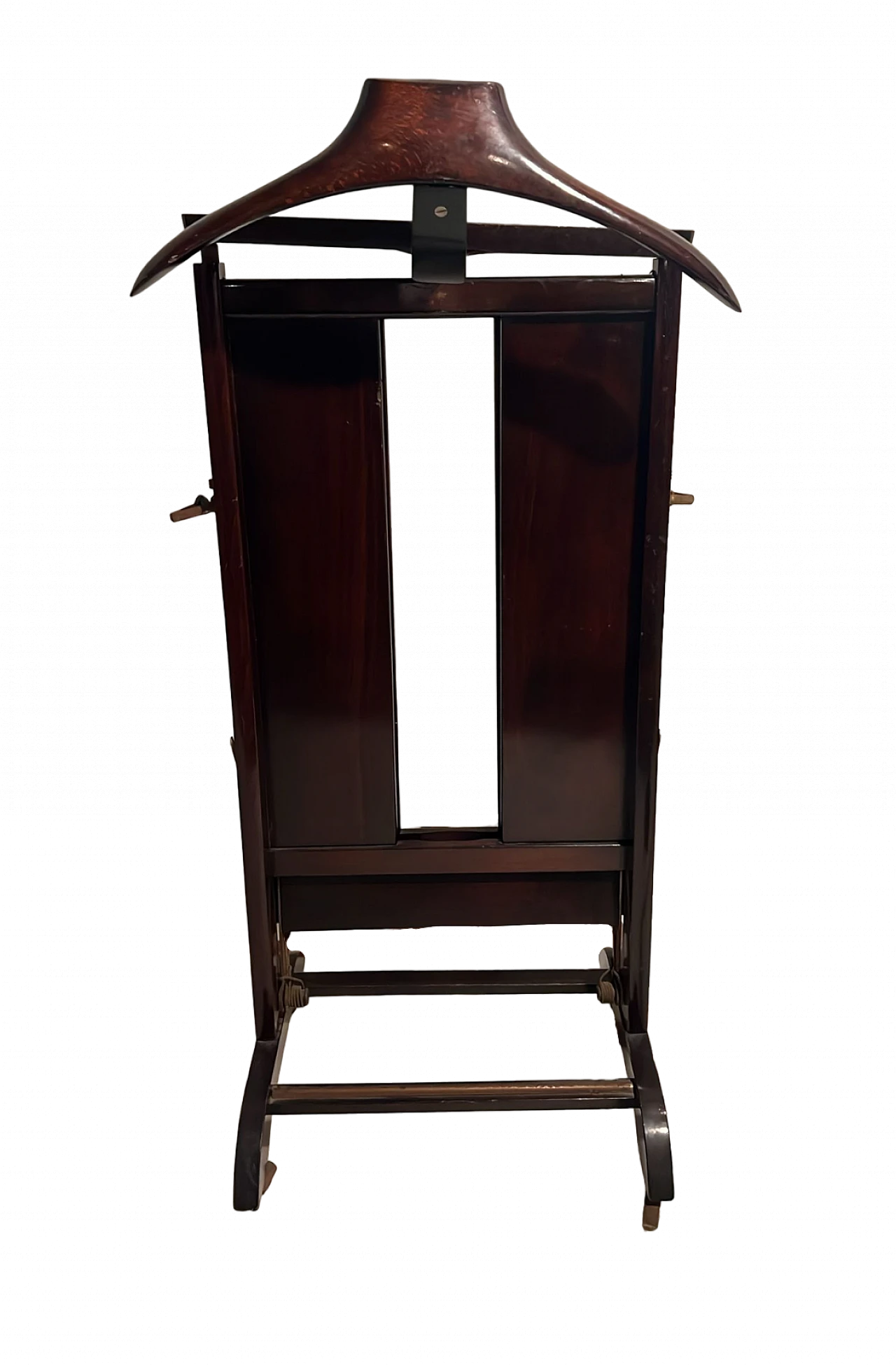 Servomuto in noce e ottone attribuito a Fratelli Reguitti, anni '70 6