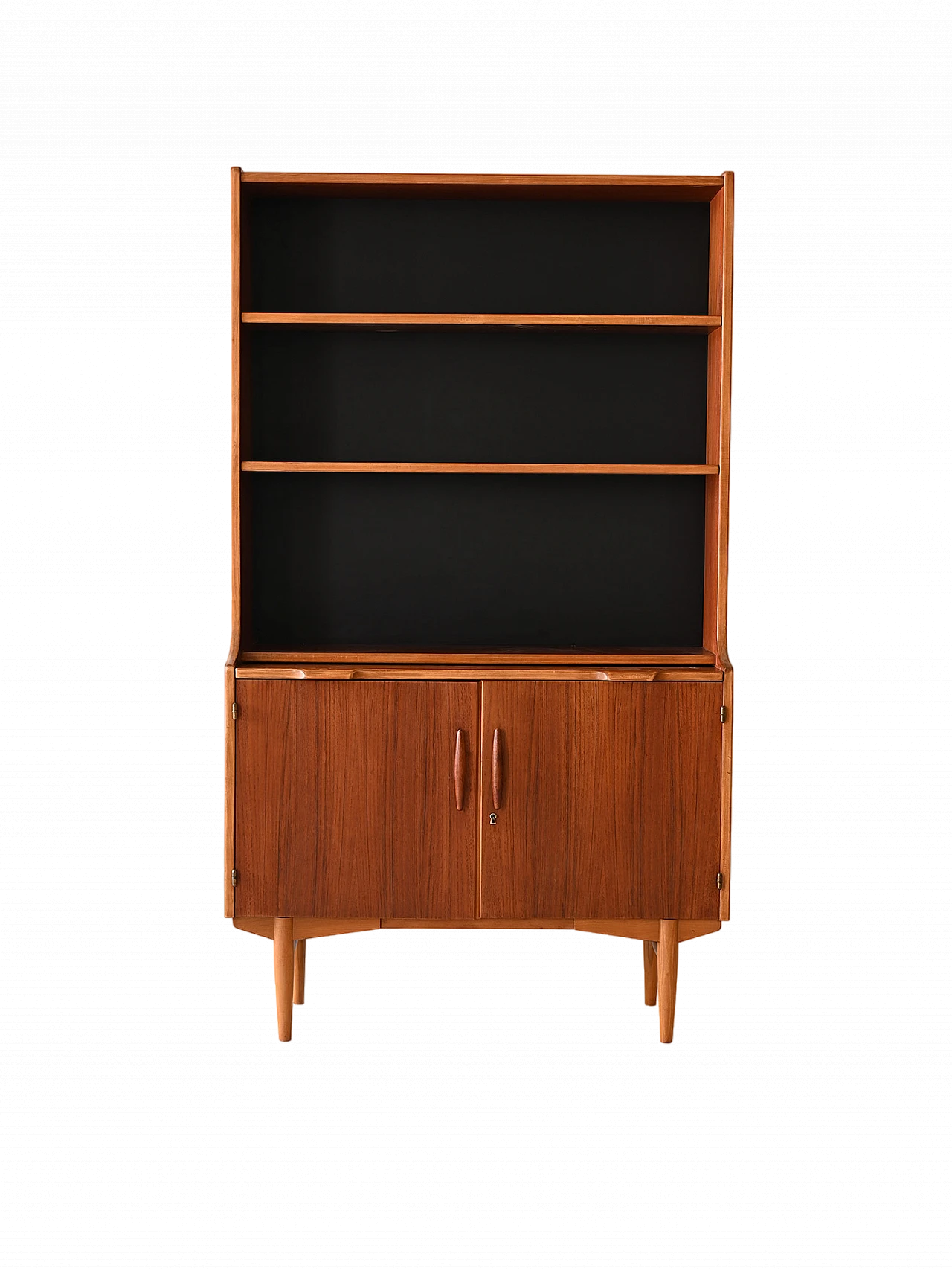 Scandinavian teak bookcase with extractable shelf, 1960s 14
