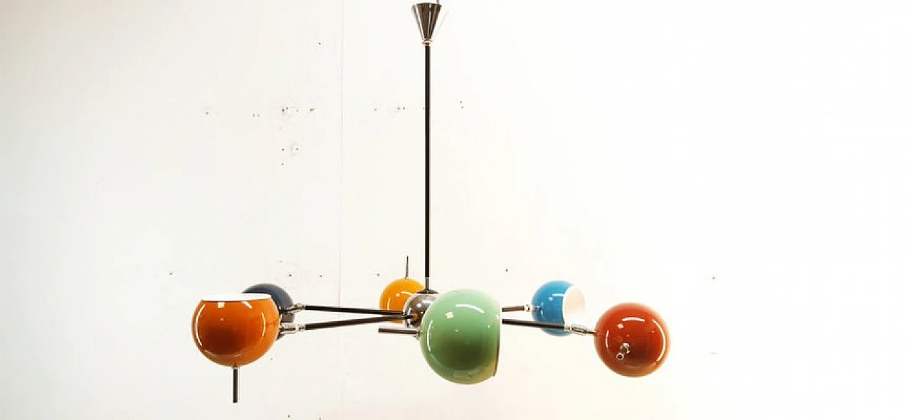 Space Age chandelier with adjustable spheres, 1970s 3