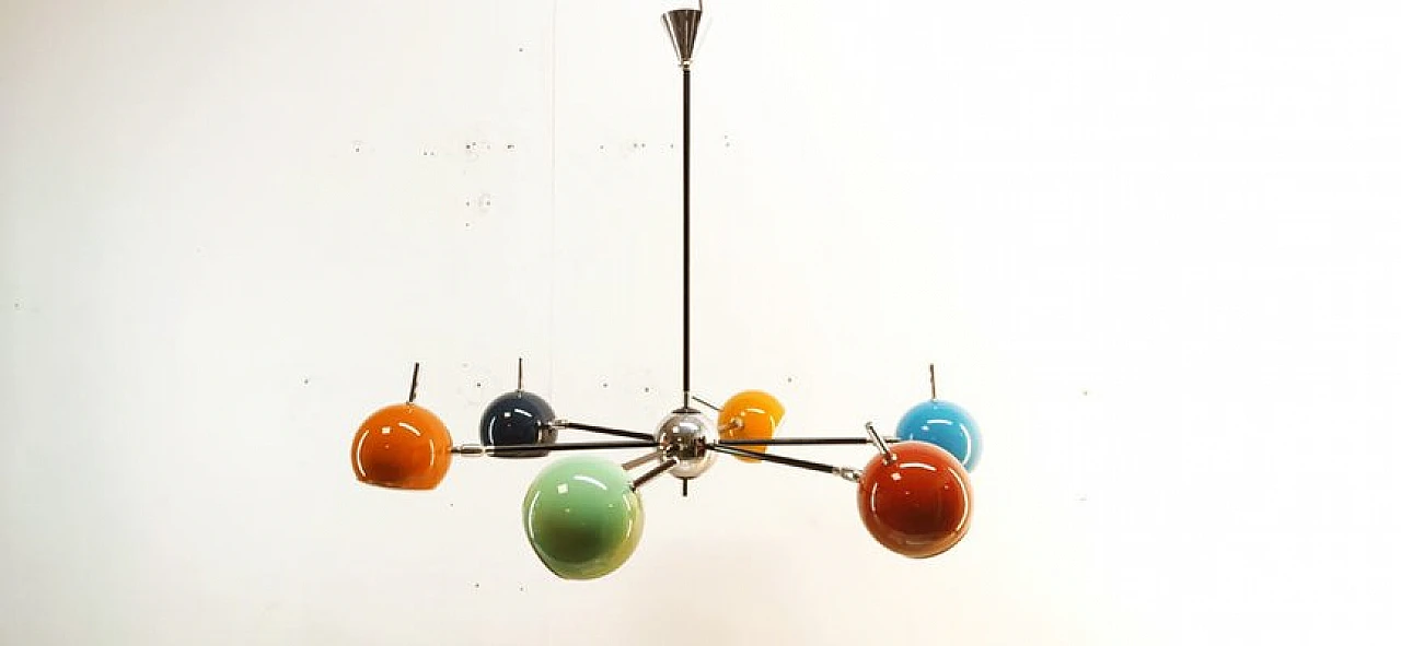 Lampadario Space Age con sfere regolabili, anni '70 4