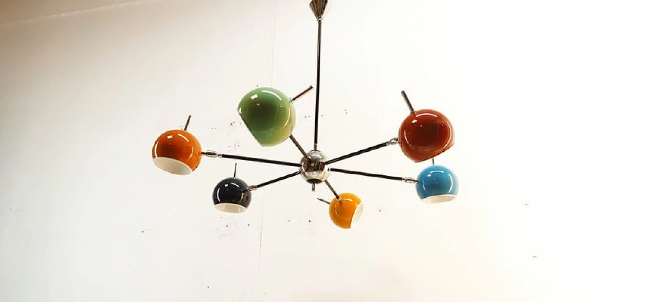 Space Age chandelier with adjustable spheres, 1970s 7