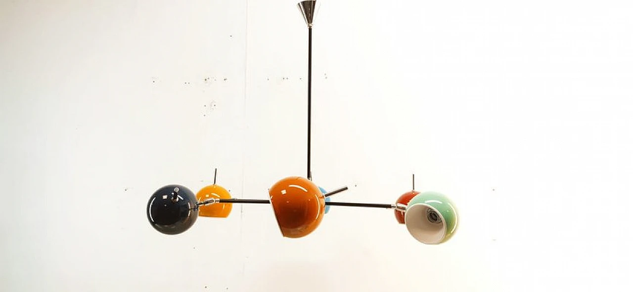 Space Age chandelier with adjustable spheres, 1970s 9
