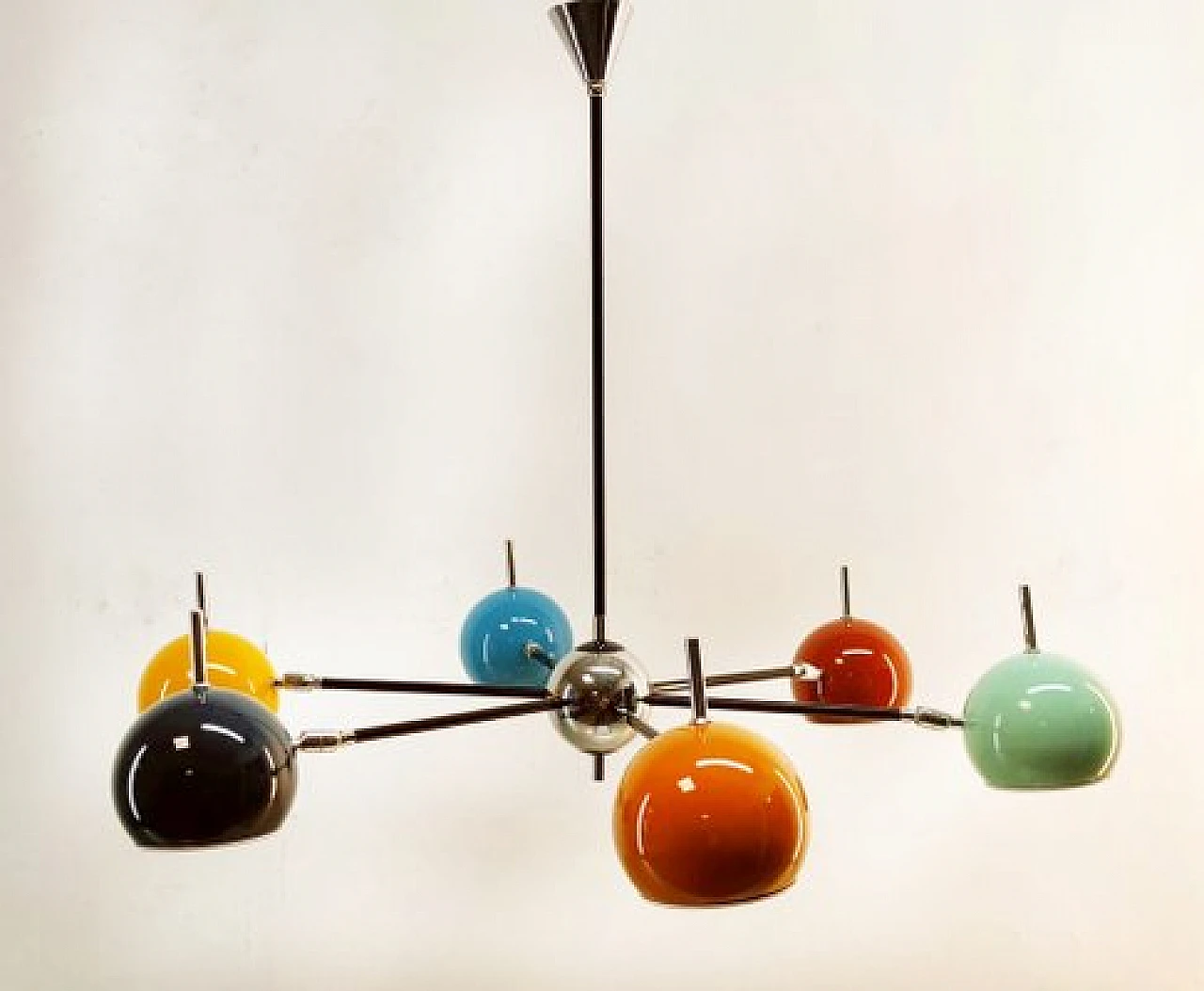 Space Age chandelier with adjustable spheres, 1970s 13