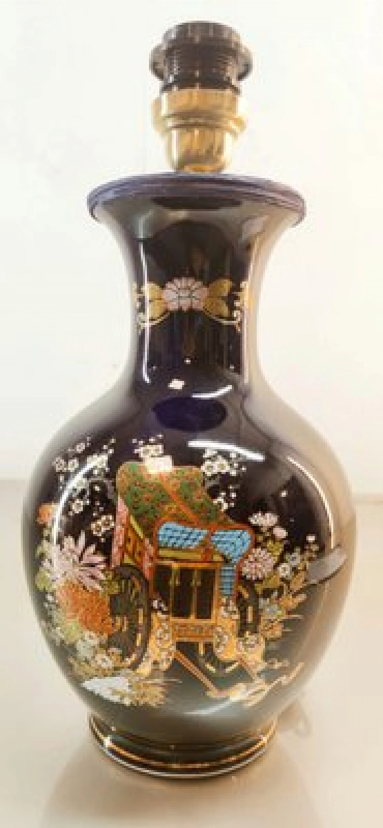 Kutani ceramic table lamp, 1950s 1