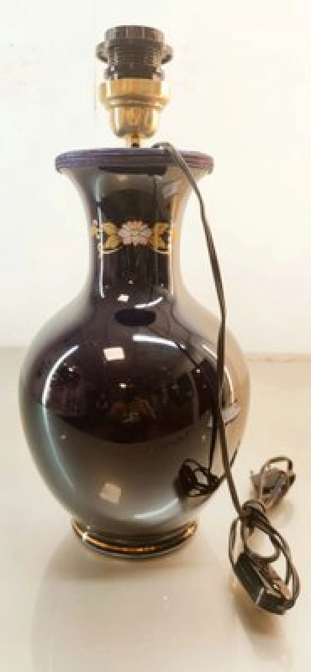 Kutani ceramic table lamp, 1950s 5