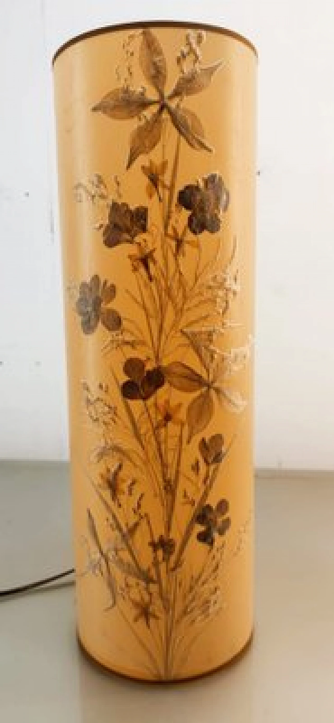 Parchment decorated table lamp, 1960s 1