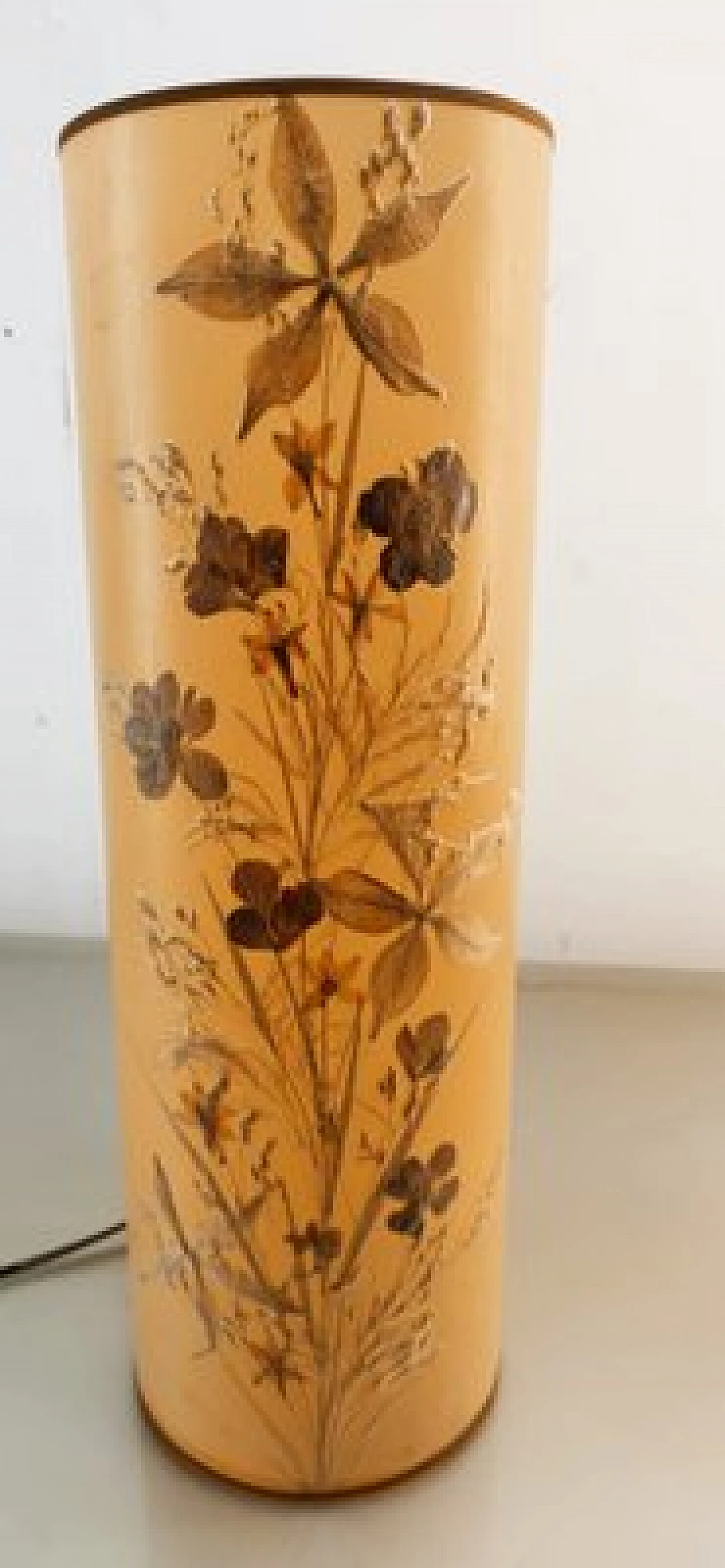 Parchment decorated table lamp, 1960s 6