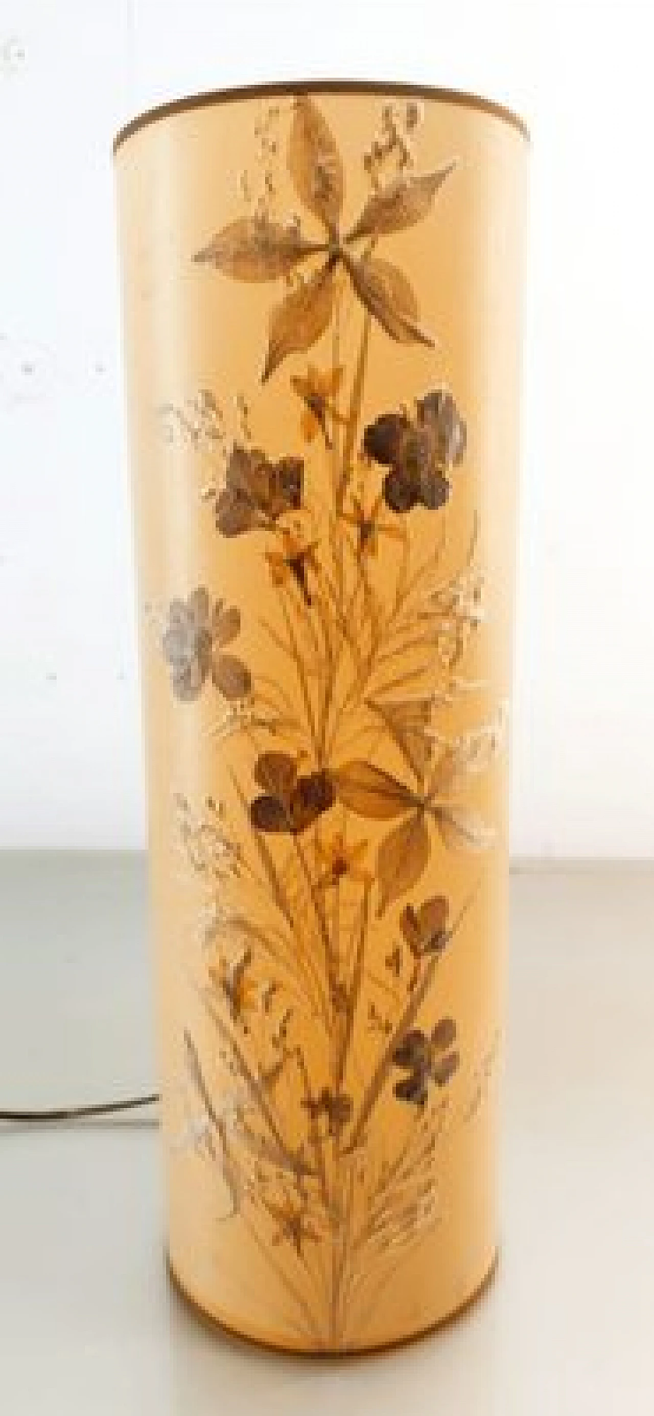 Parchment decorated table lamp, 1960s 8