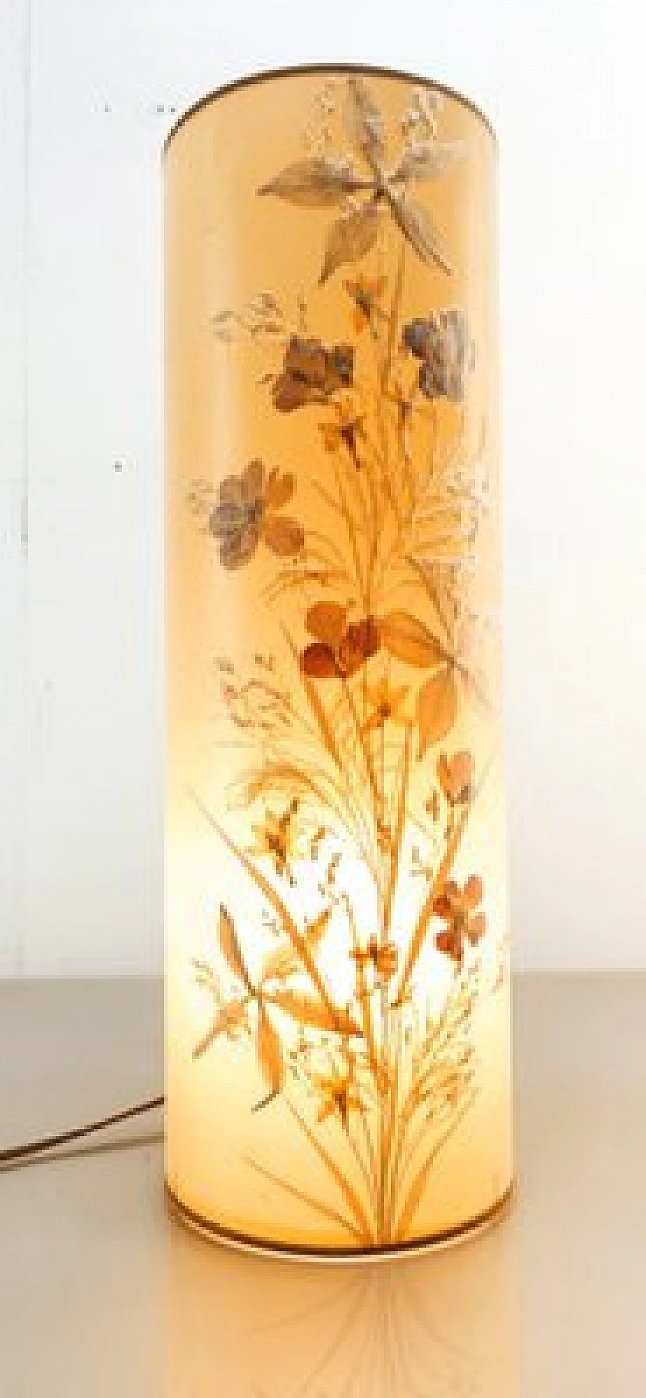 Parchment decorated table lamp, 1960s 9