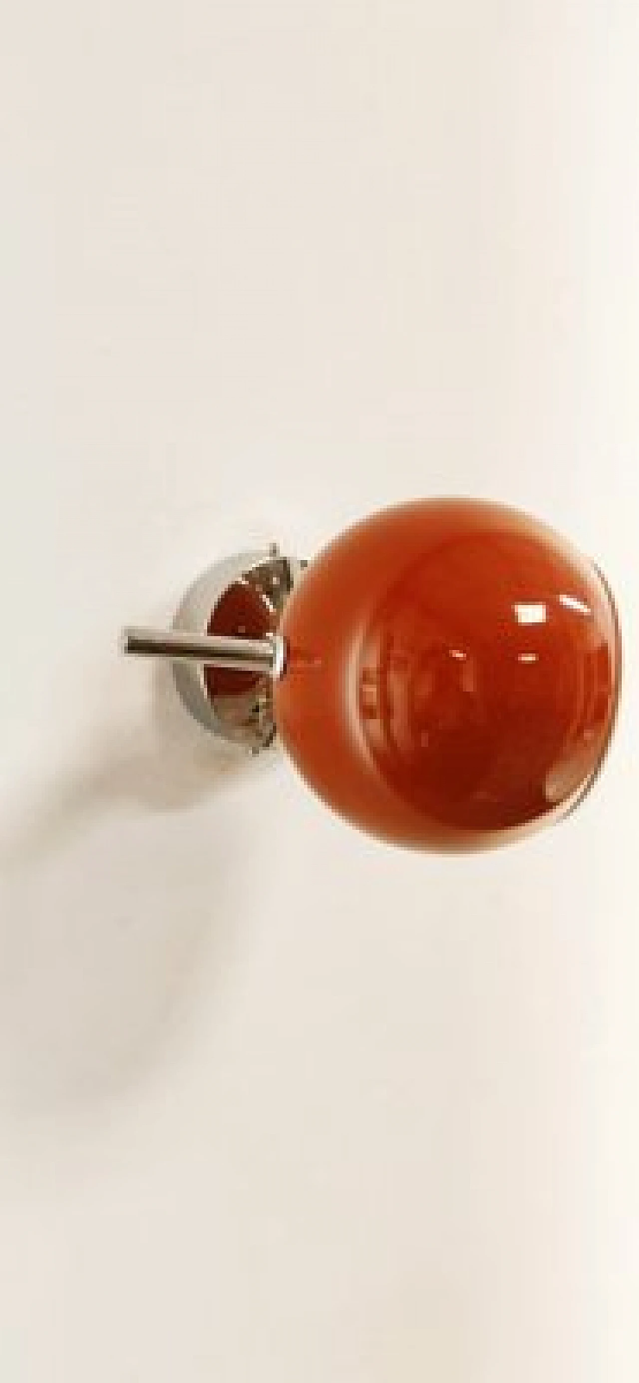 Space Age adjustable wall lamp in chrome and red metal, 1970s 10