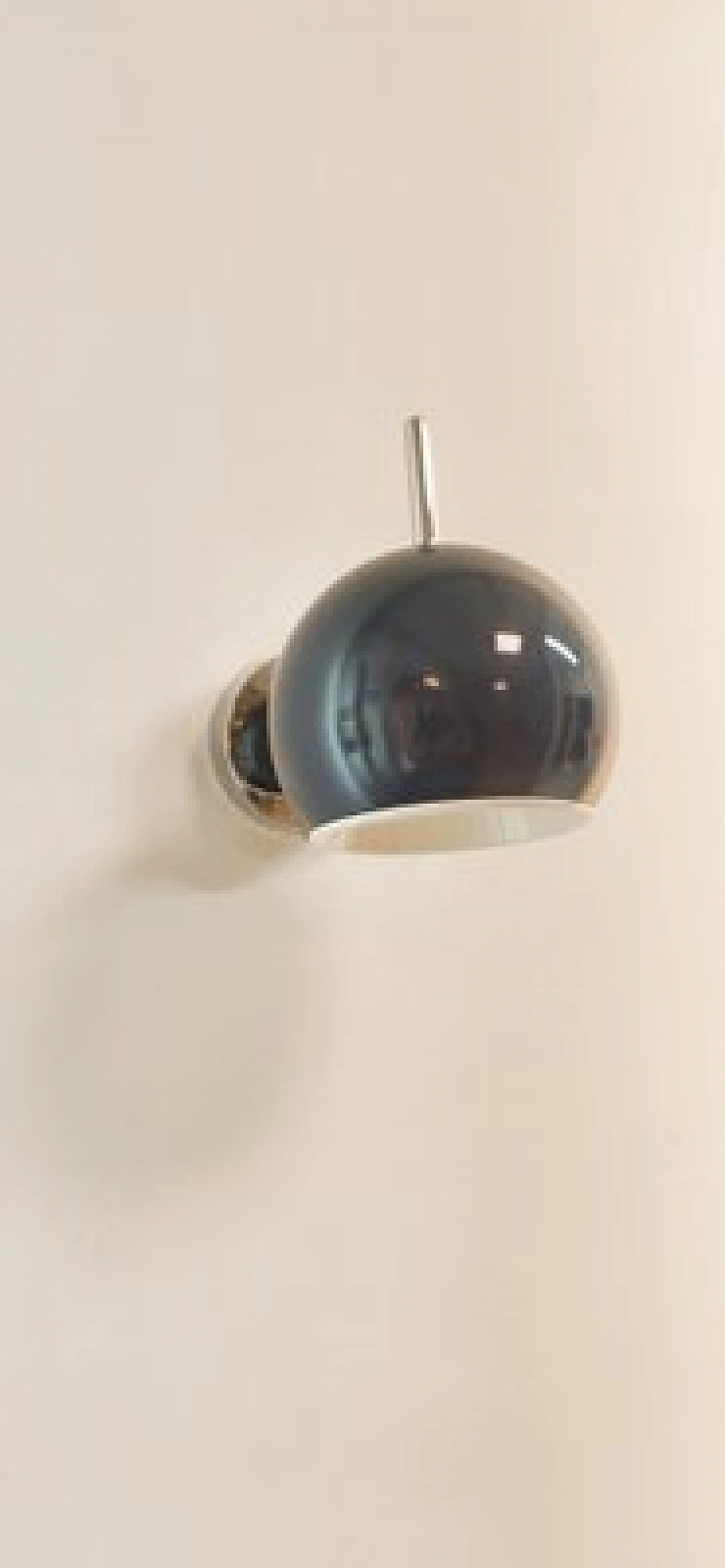 Adjustable chromed metal and blue wall lamp, 1970s 1