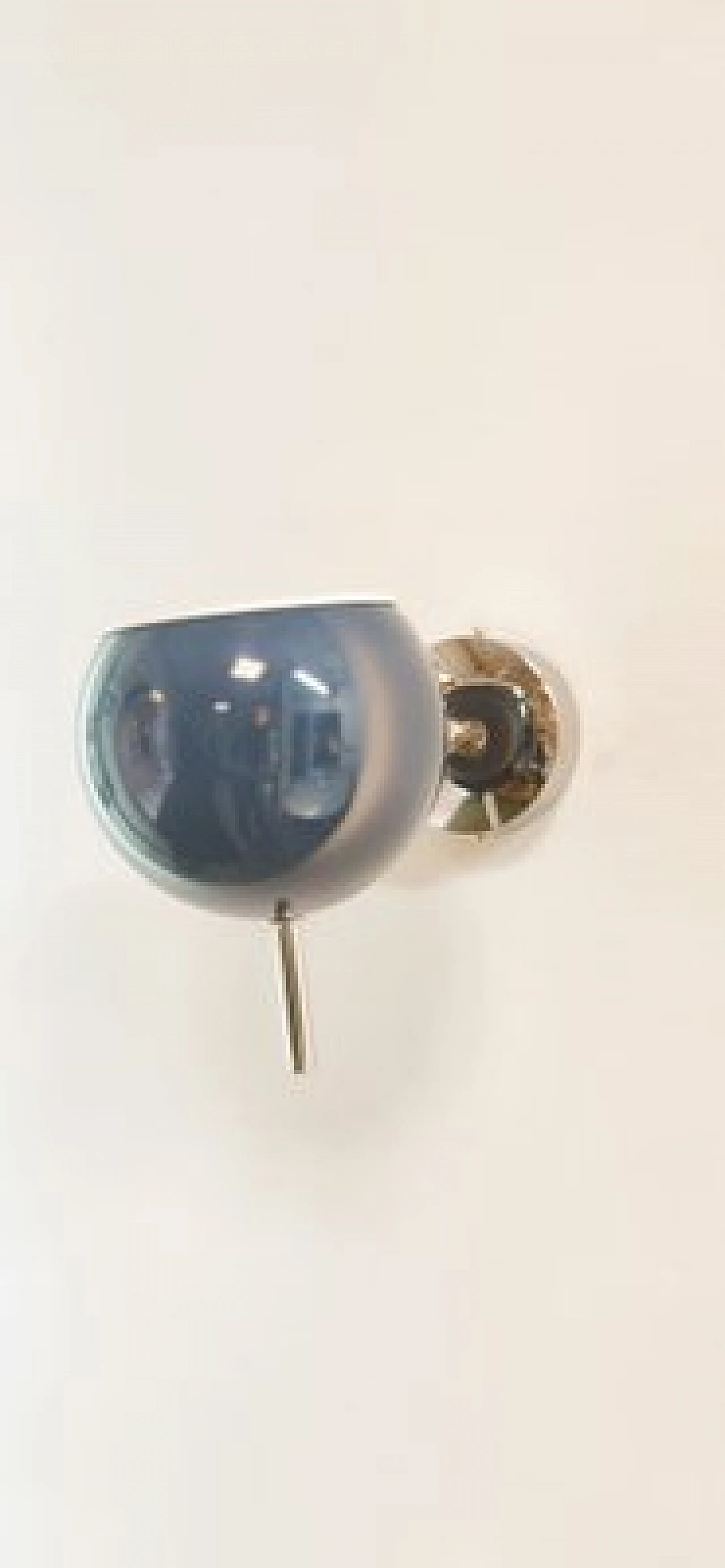 Adjustable chromed metal and blue wall lamp, 1970s 4