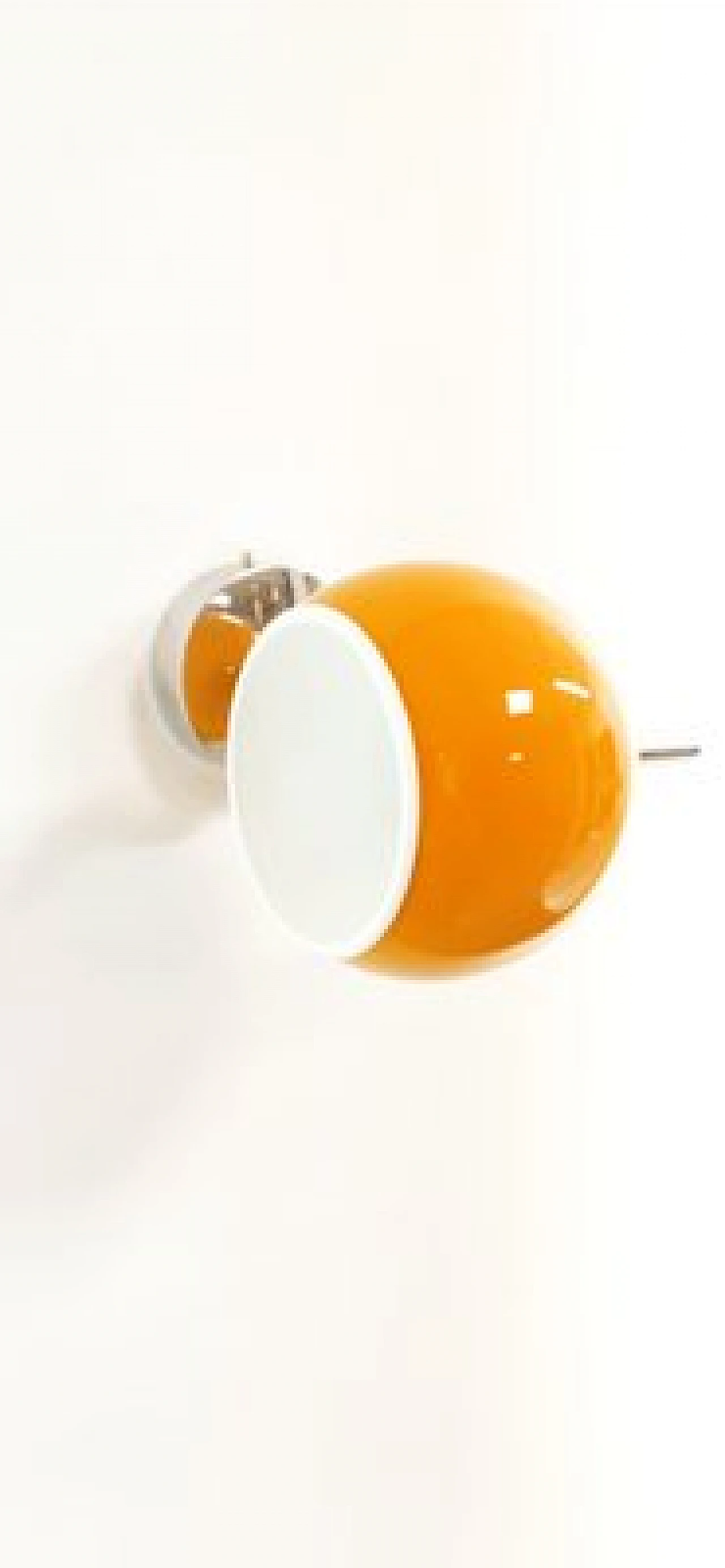 Adjustable wall lamp in chrome and yellow metal, 1970s 4