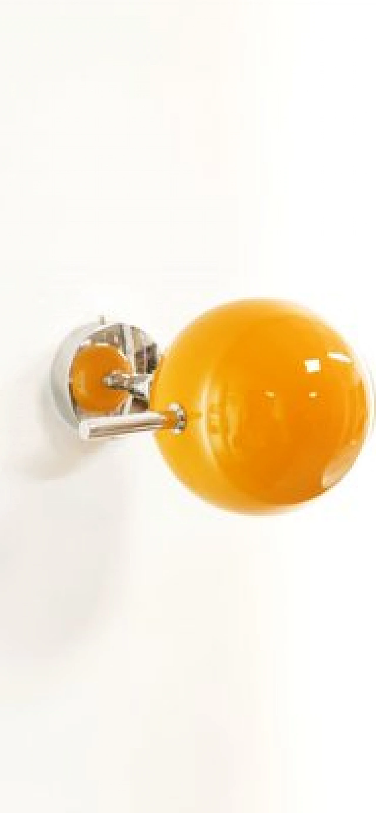 Adjustable wall lamp in chrome and yellow metal, 1970s 5