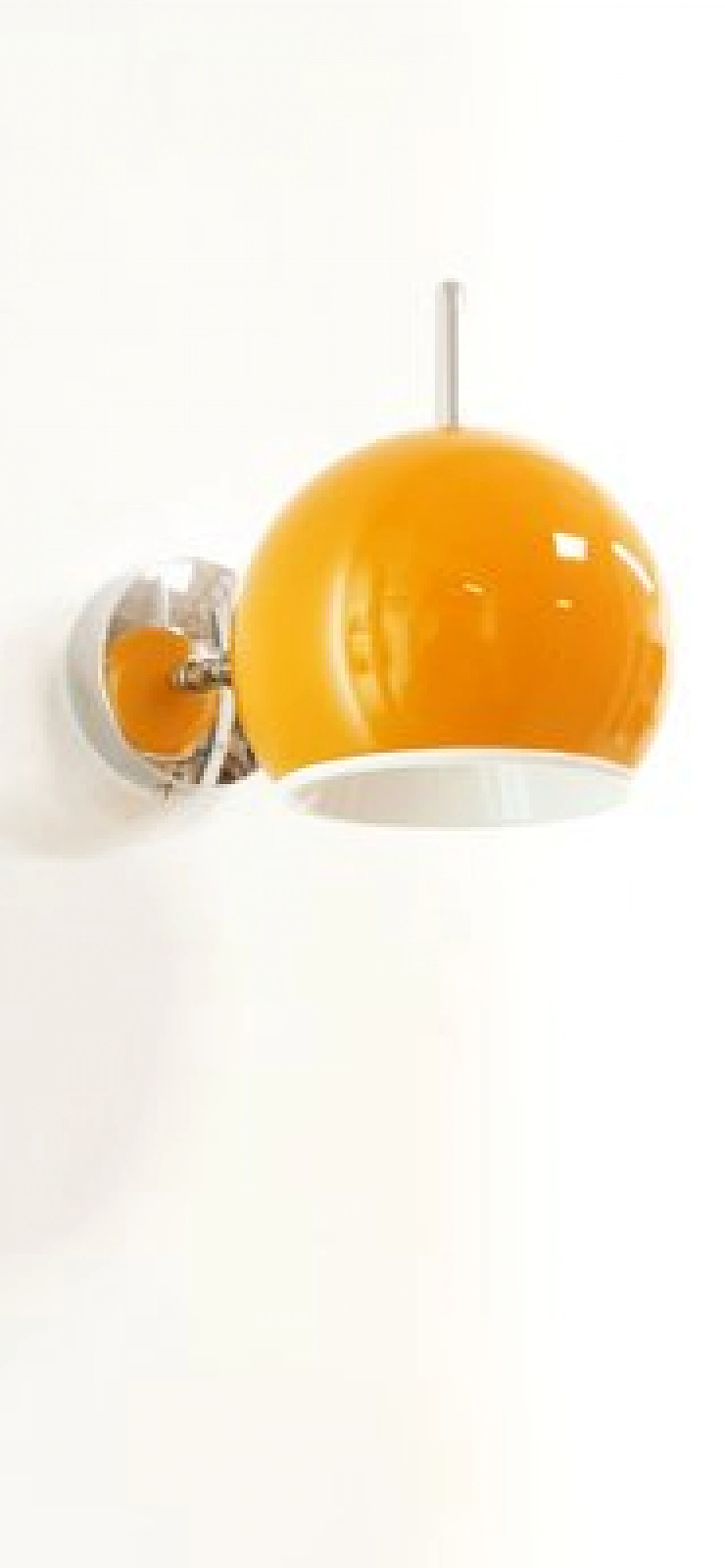 Adjustable wall lamp in chrome and yellow metal, 1970s 9