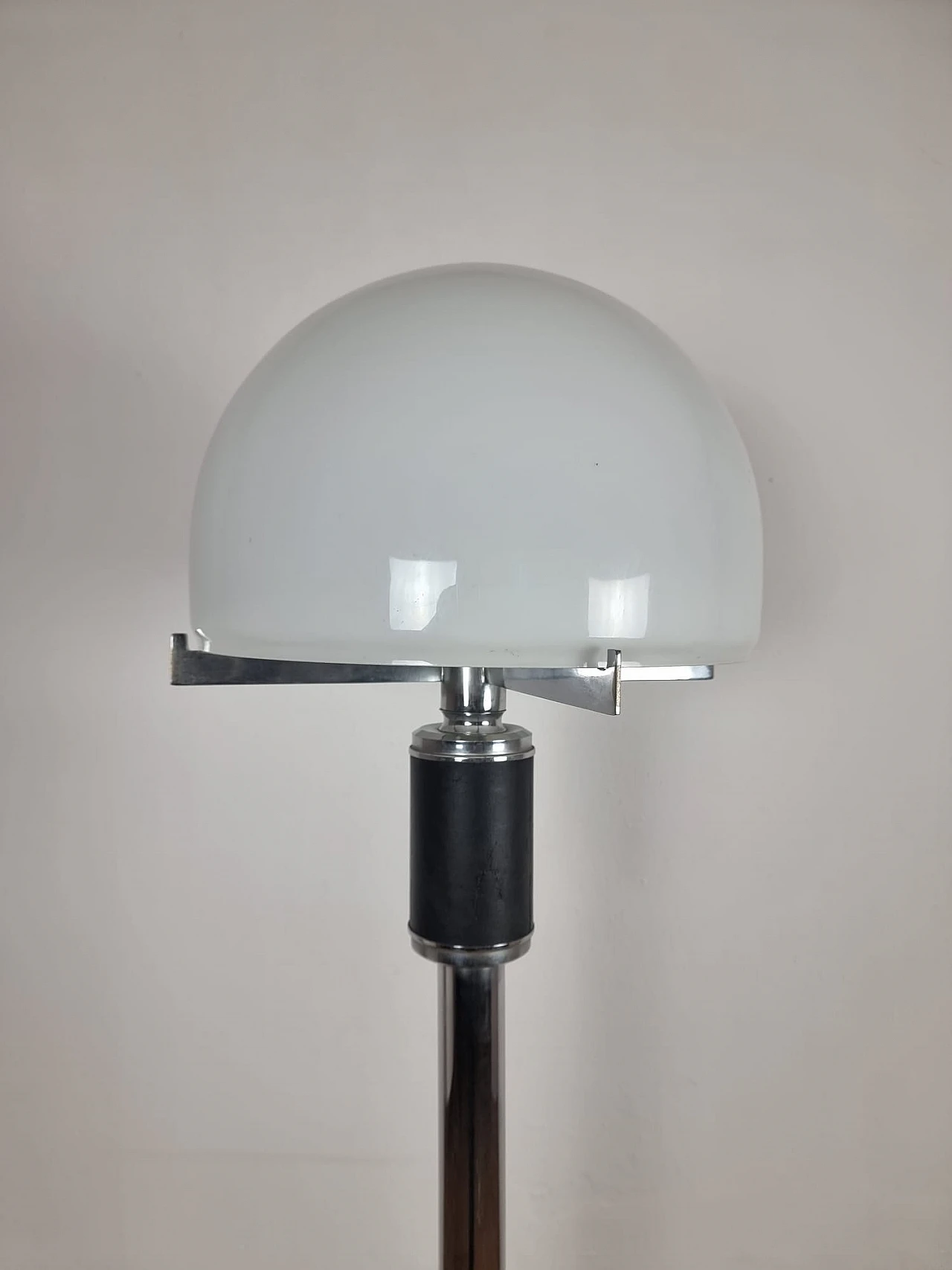 Chrome and glass mushroom floor lamp, 1960s 5