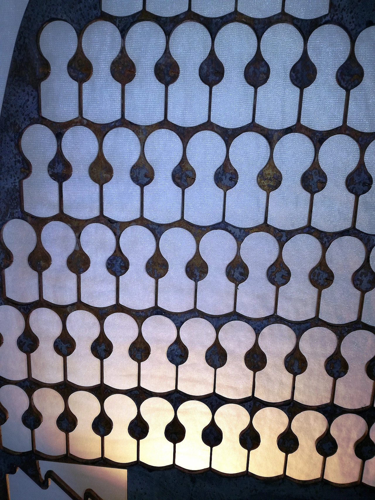 Oval iron panel, 1980s 6