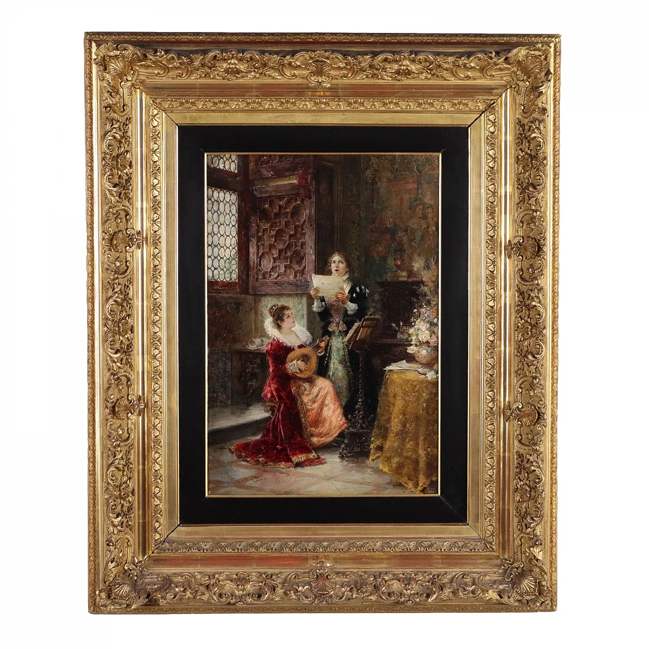 Vicente March, The concert, oil on canvas, 19th century 1