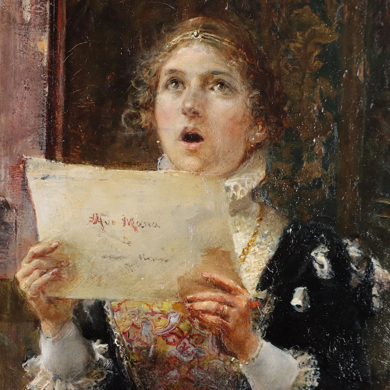 Vicente March, The concert, oil on canvas, 19th century 4