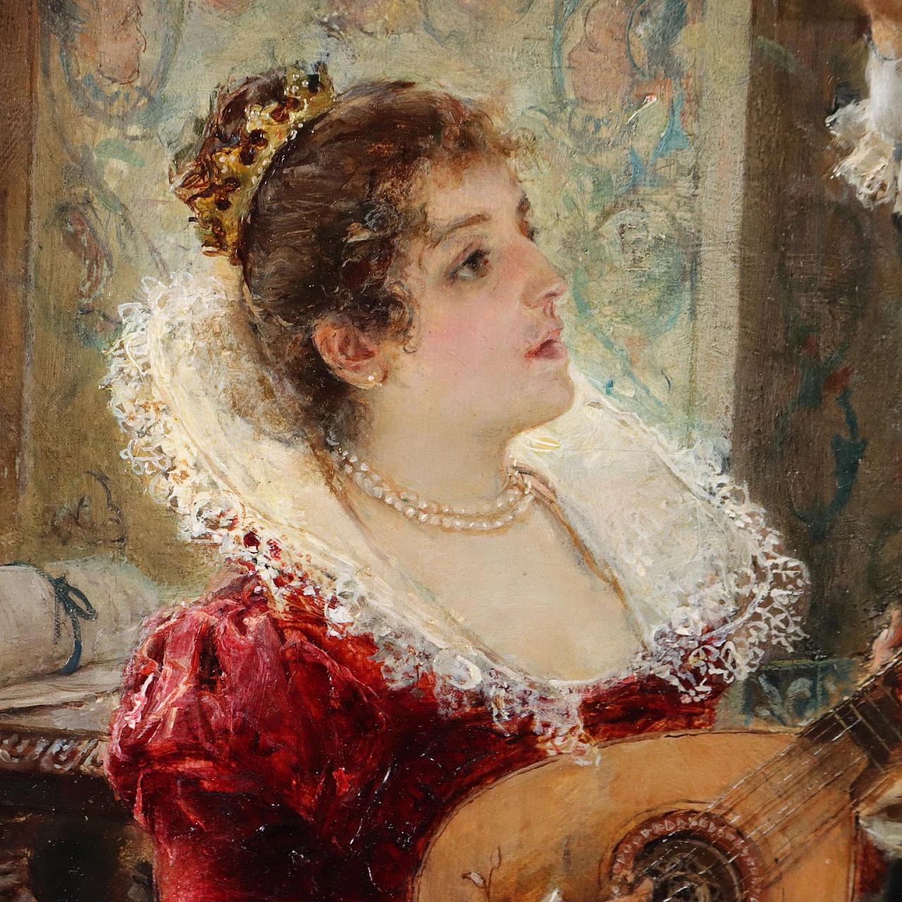 Vicente March, The concert, oil on canvas, 19th century 5