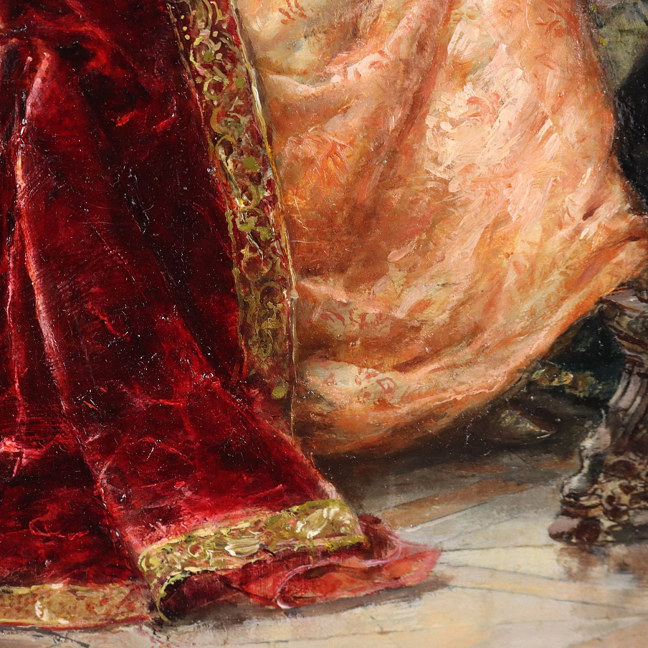 Vicente March, The concert, oil on canvas, 19th century 7