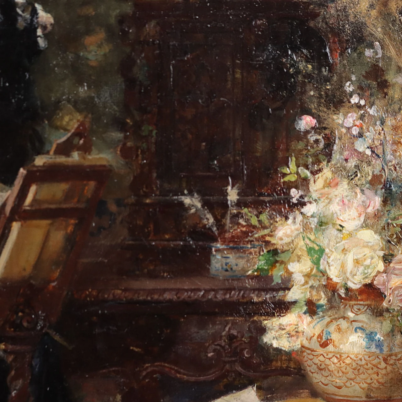 Vicente March, The concert, oil on canvas, 19th century 8