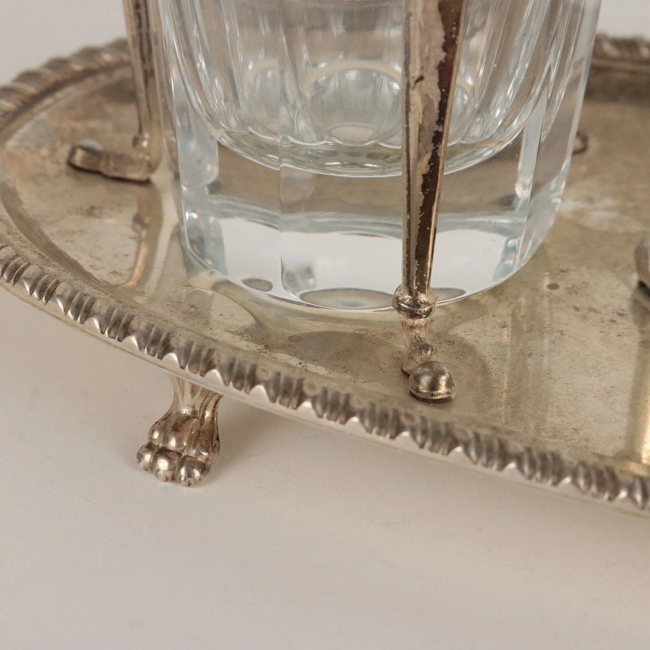 Oliera in argento e vetro, prima metà dell'800 7