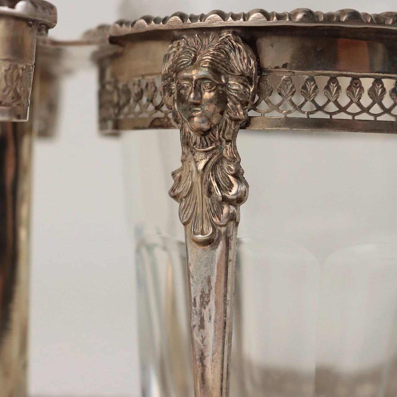 Oliera in argento e vetro, prima metà dell'800 9