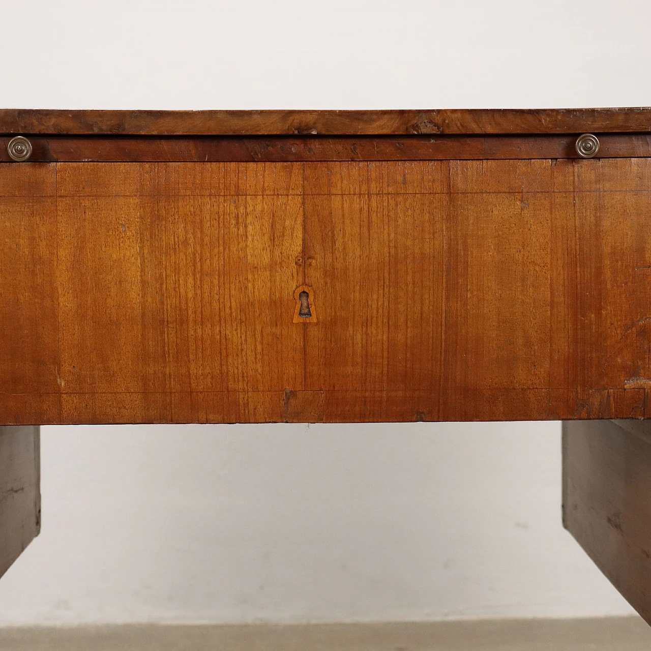 Desk in walnut with 5 drawers and fir interior, 19th century 10