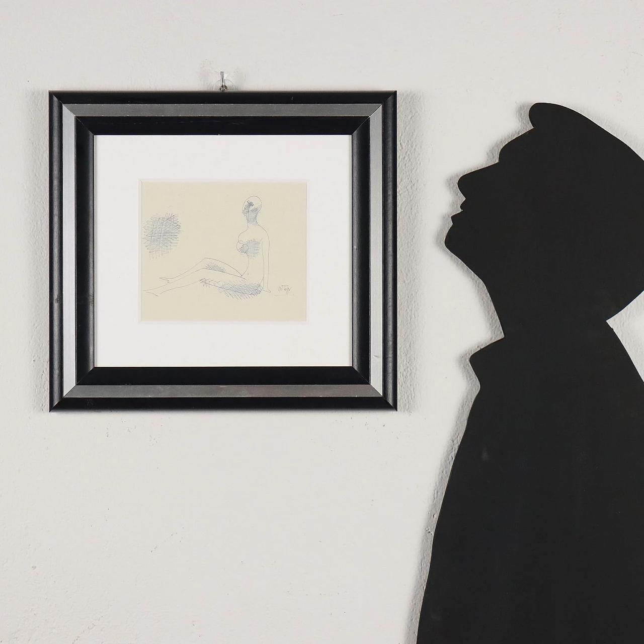 Mario Tozzi, Figure at rest, pen drawing, 1969 2