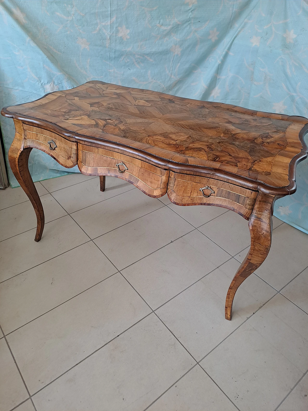 Napoleon III style briar-root desk, early 20th century 3