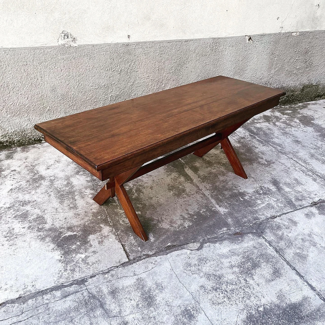 Solid oak dining table, 1950s 3