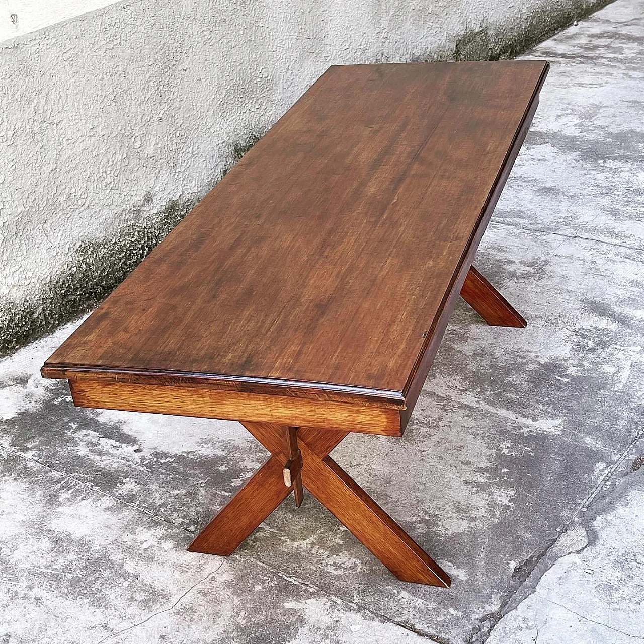 Solid oak dining table, 1950s 4