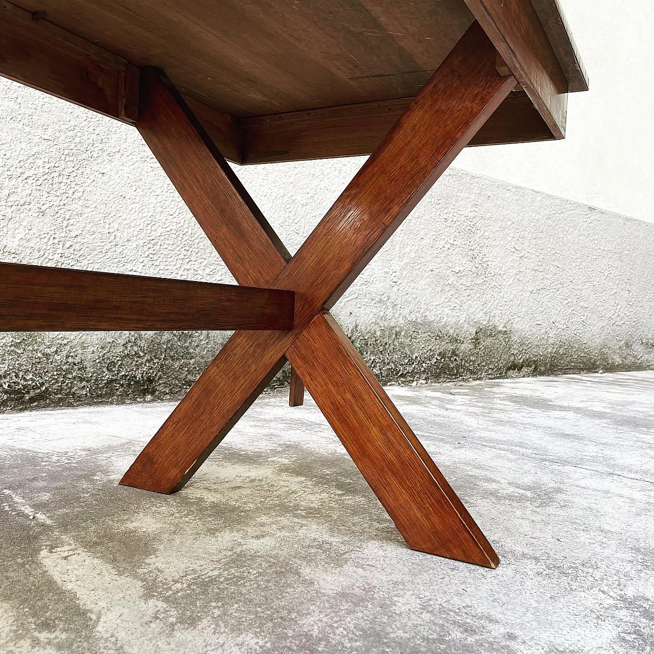 Solid oak dining table, 1950s 7