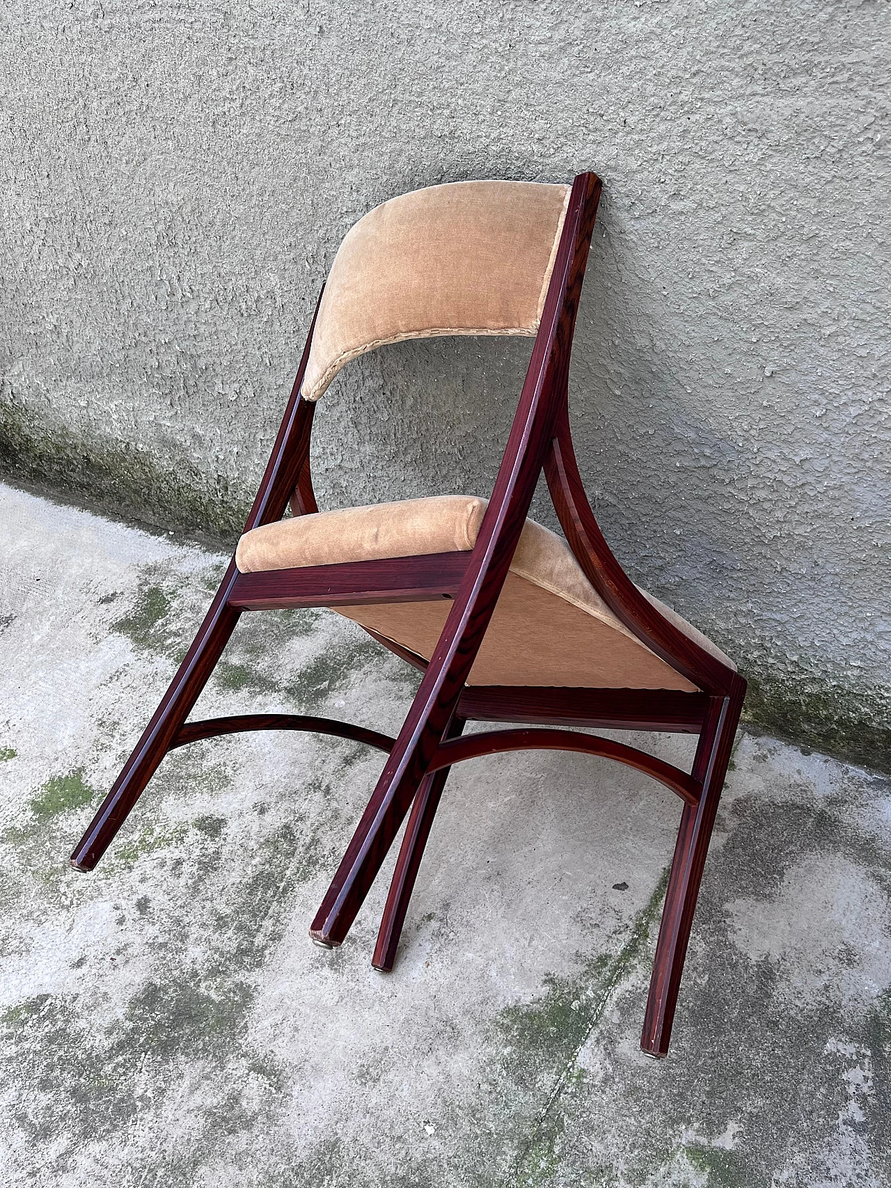 6 Mahogany 110 chairs by Ico Parisi for Cassina, 1960s 5