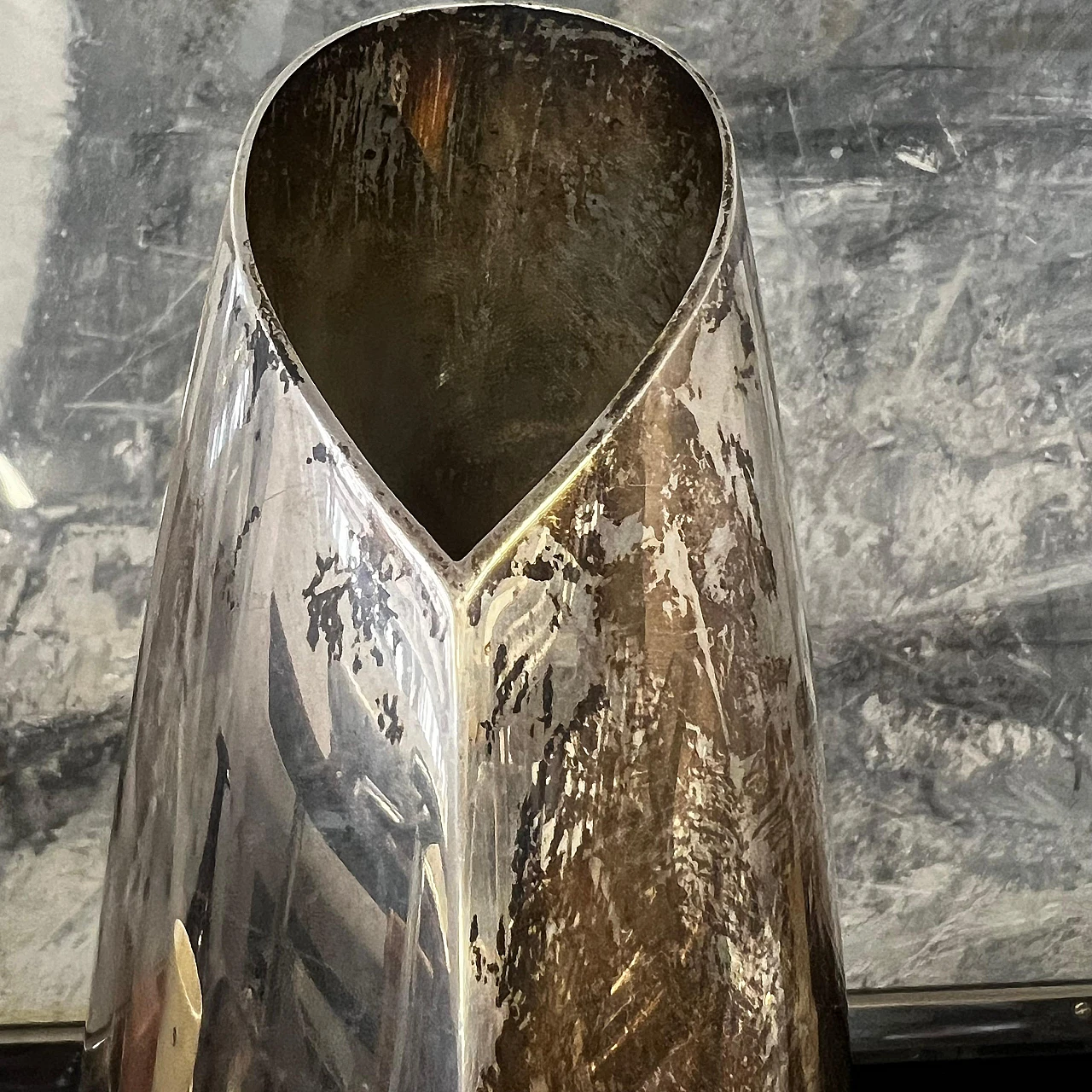Vaso in metallo argentato di Lino Sabattini, anni '80 11