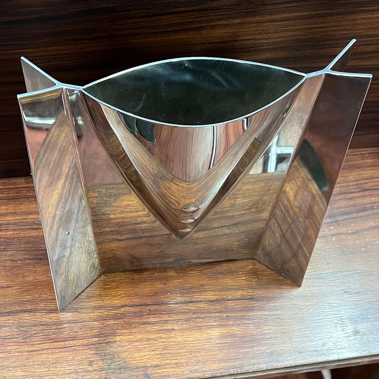 Steel vase by Davorin Horvat for Zepter, 1990s 2