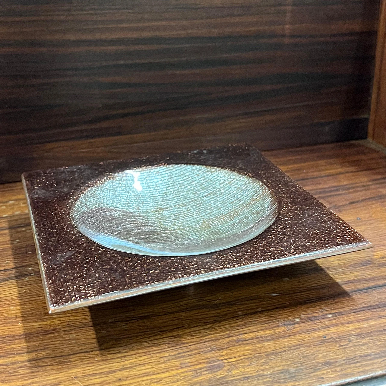Enamelled copper square ashtray by Studio Del Campo, 1960s 2