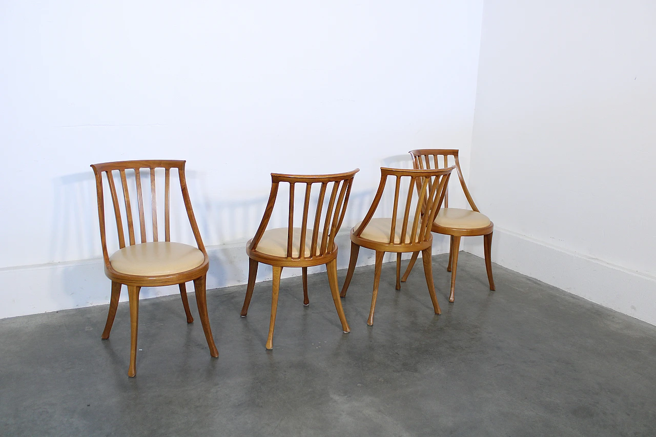 4 Boulevard chairs by Tito Agnoli for Poltrona Frau, 1990s 2