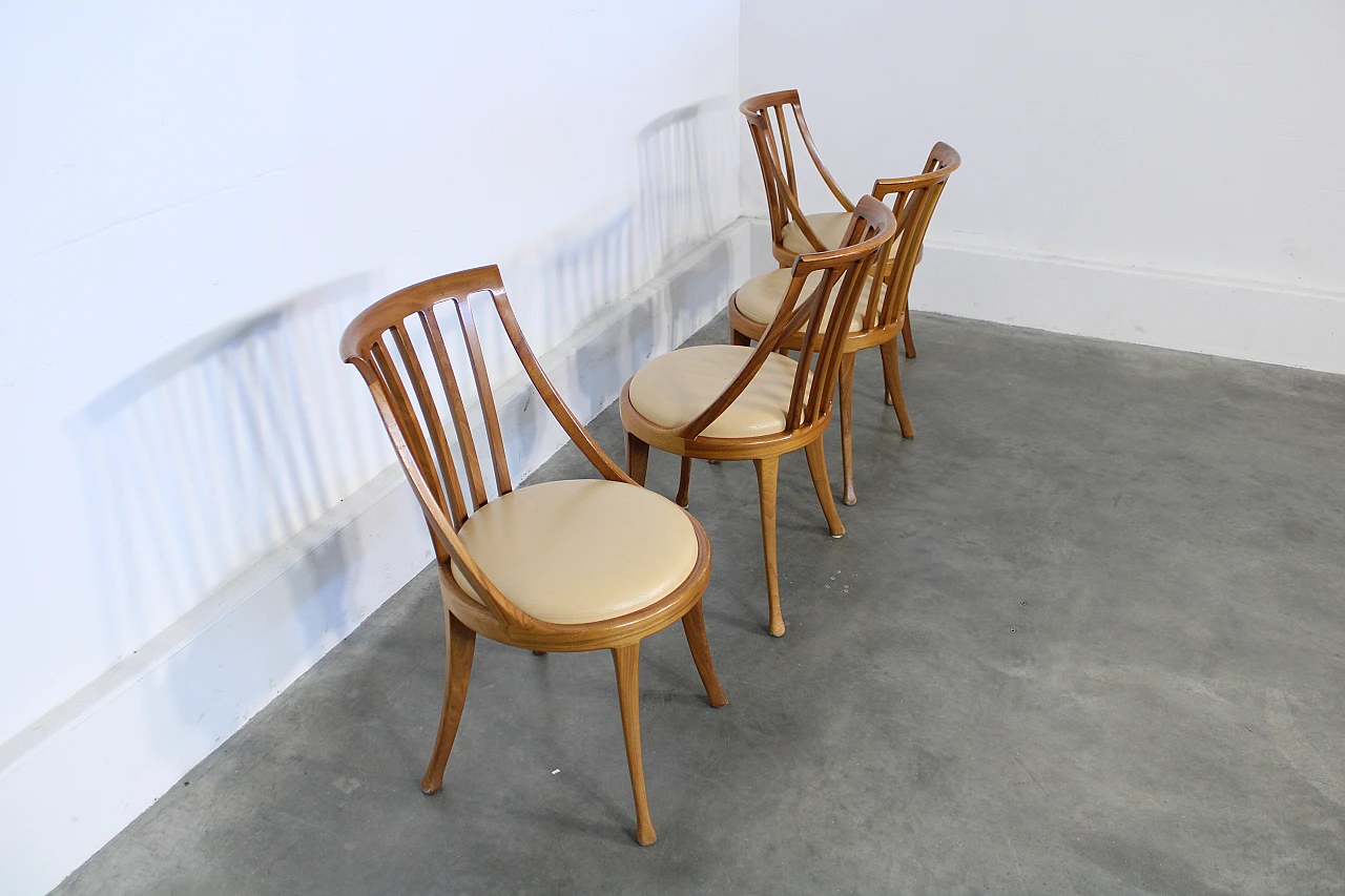 4 Boulevard chairs by Tito Agnoli for Poltrona Frau, 1990s 3