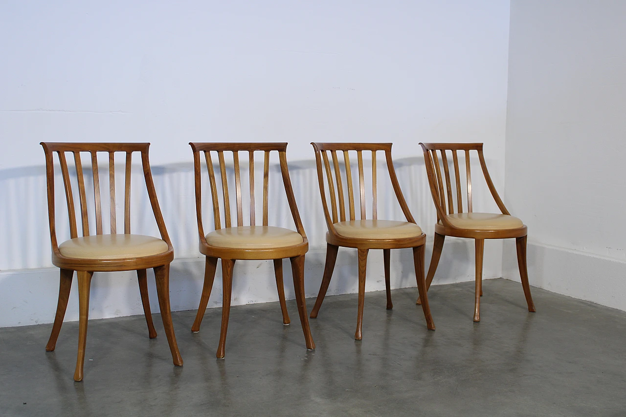 4 Boulevard chairs by Tito Agnoli for Poltrona Frau, 1990s 4