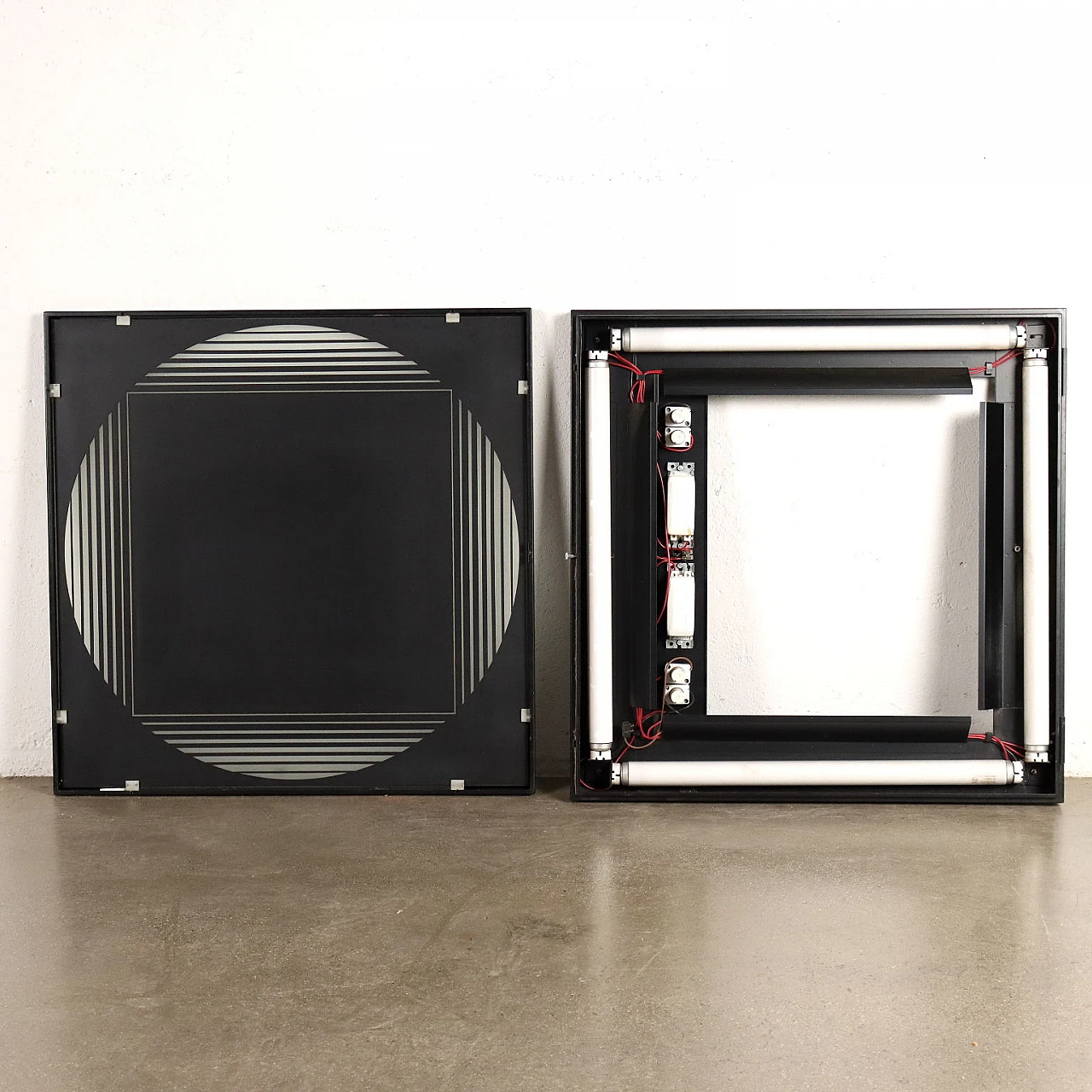 Wall mirror with optical motif, 1970s 7