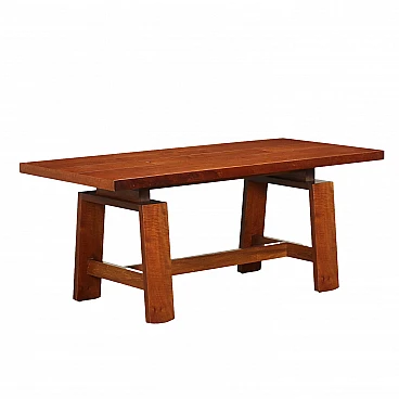 Wood veneered and solid walnut table by Silvio Coppola for Bernini, 1960s
