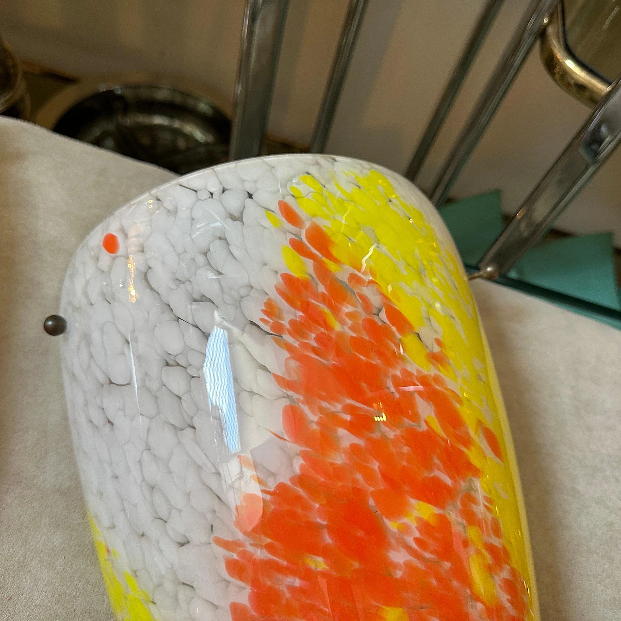 Pair of oval Murano glass lamps by Barovier, 1980s 2