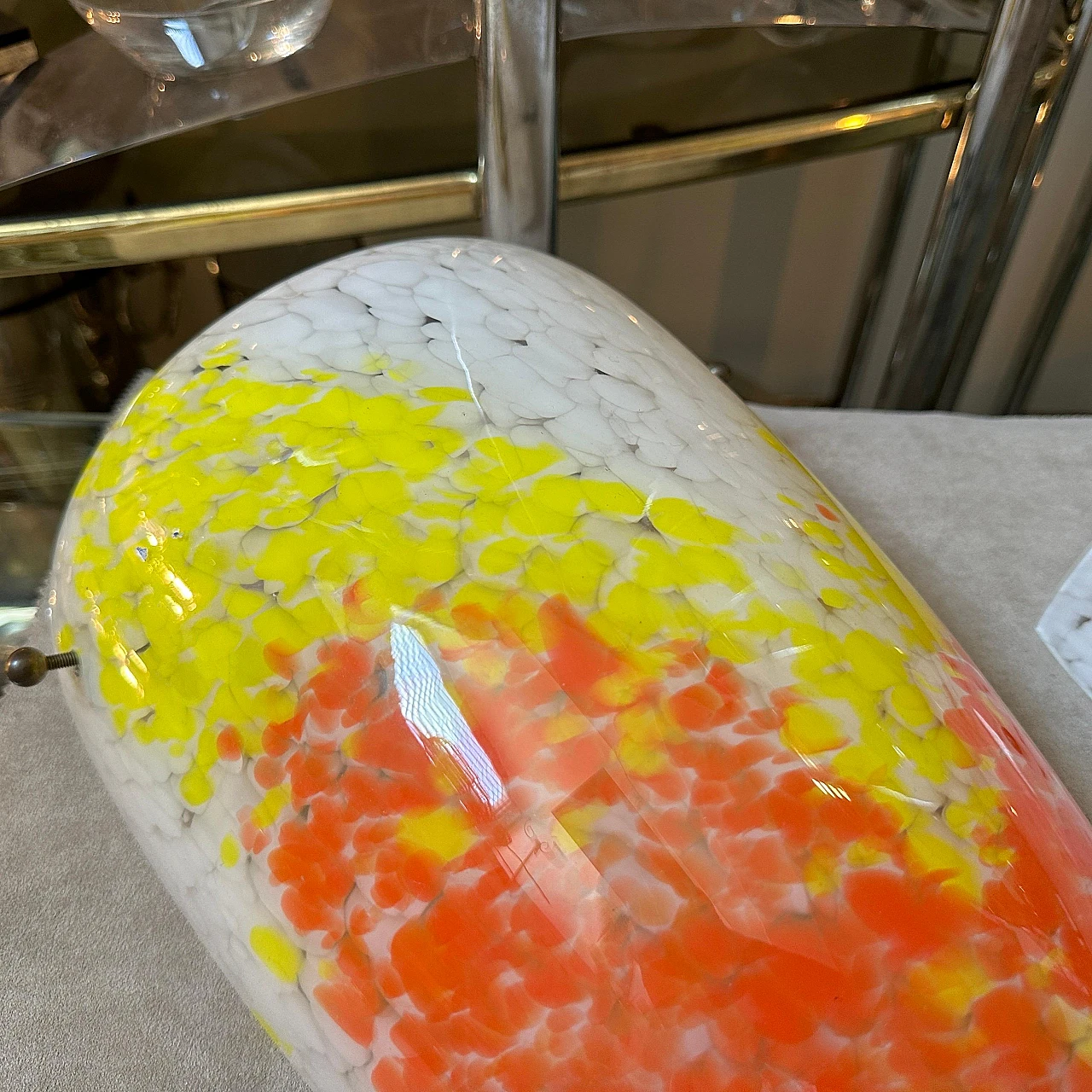 Pair of oval Murano glass lamps by Barovier, 1980s 6