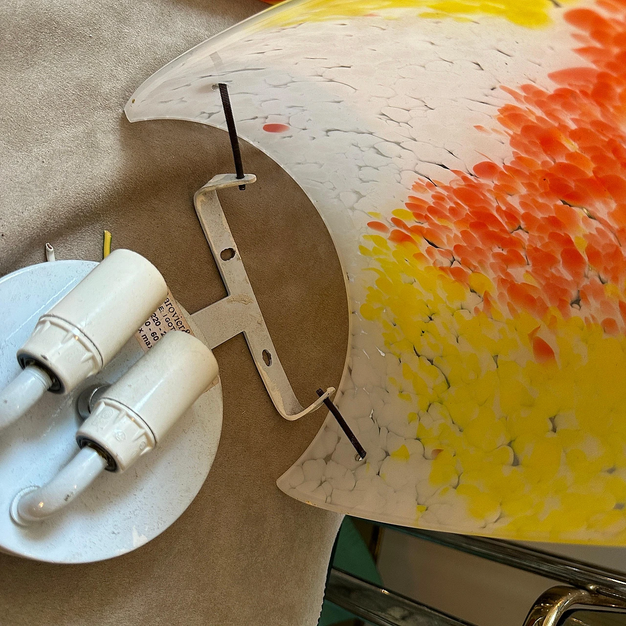 Pair of oval Murano glass lamps by Barovier, 1980s 8