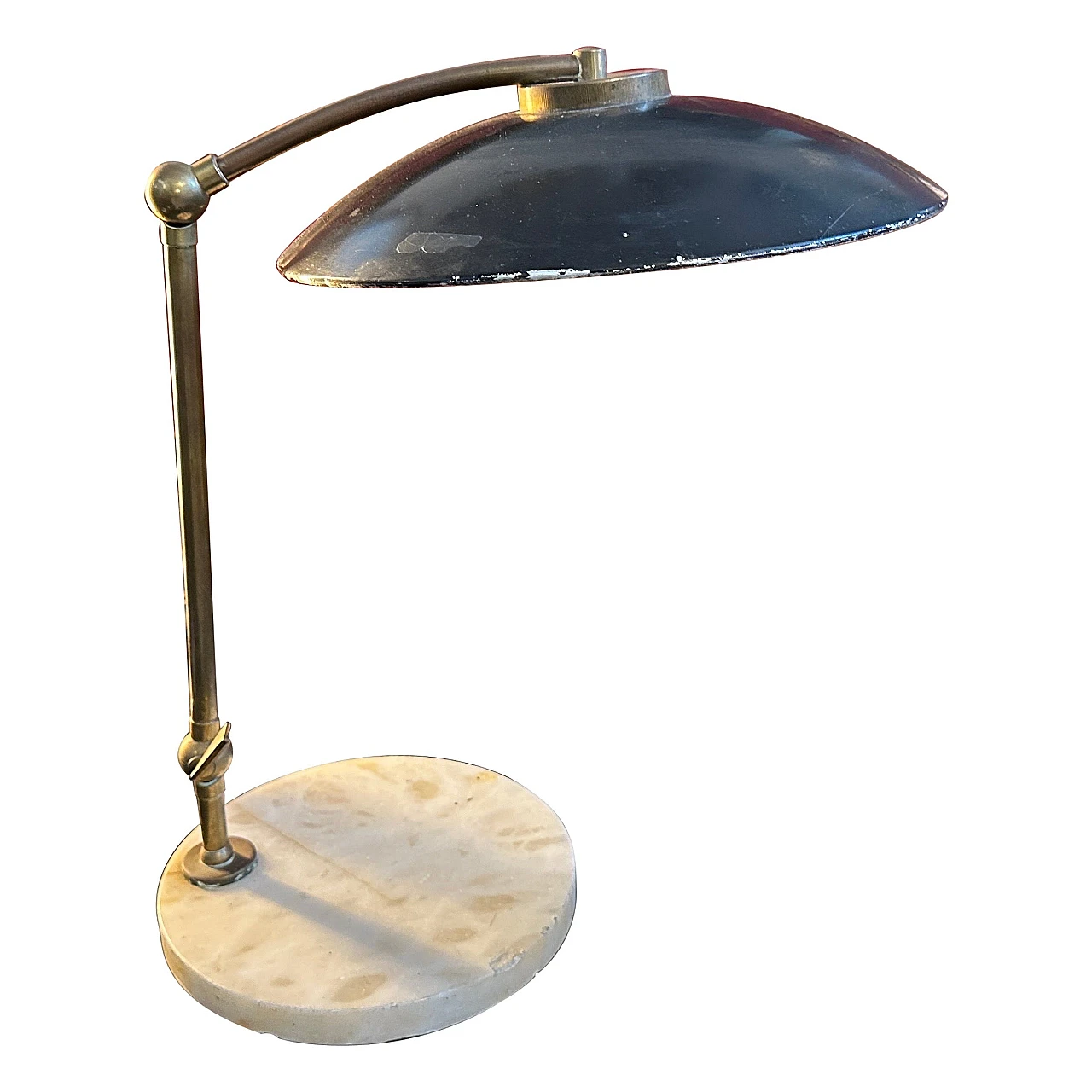 Lampada in ottone e marmo attribuita ad Arredoluce, anni '50 1