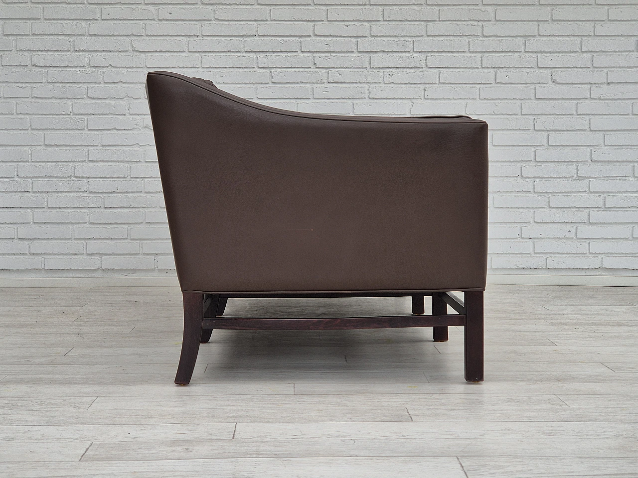 Brown leather sofa by G. Thams for Grant Møbelfabrik, 1970s 6